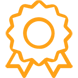 Certificate icon for product standards compliance